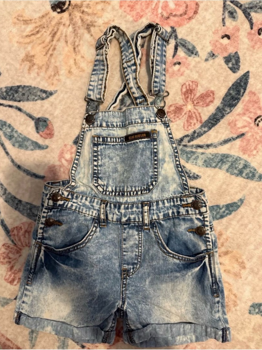 Beau Hudson Kids Light Blue Denim Short Overalls